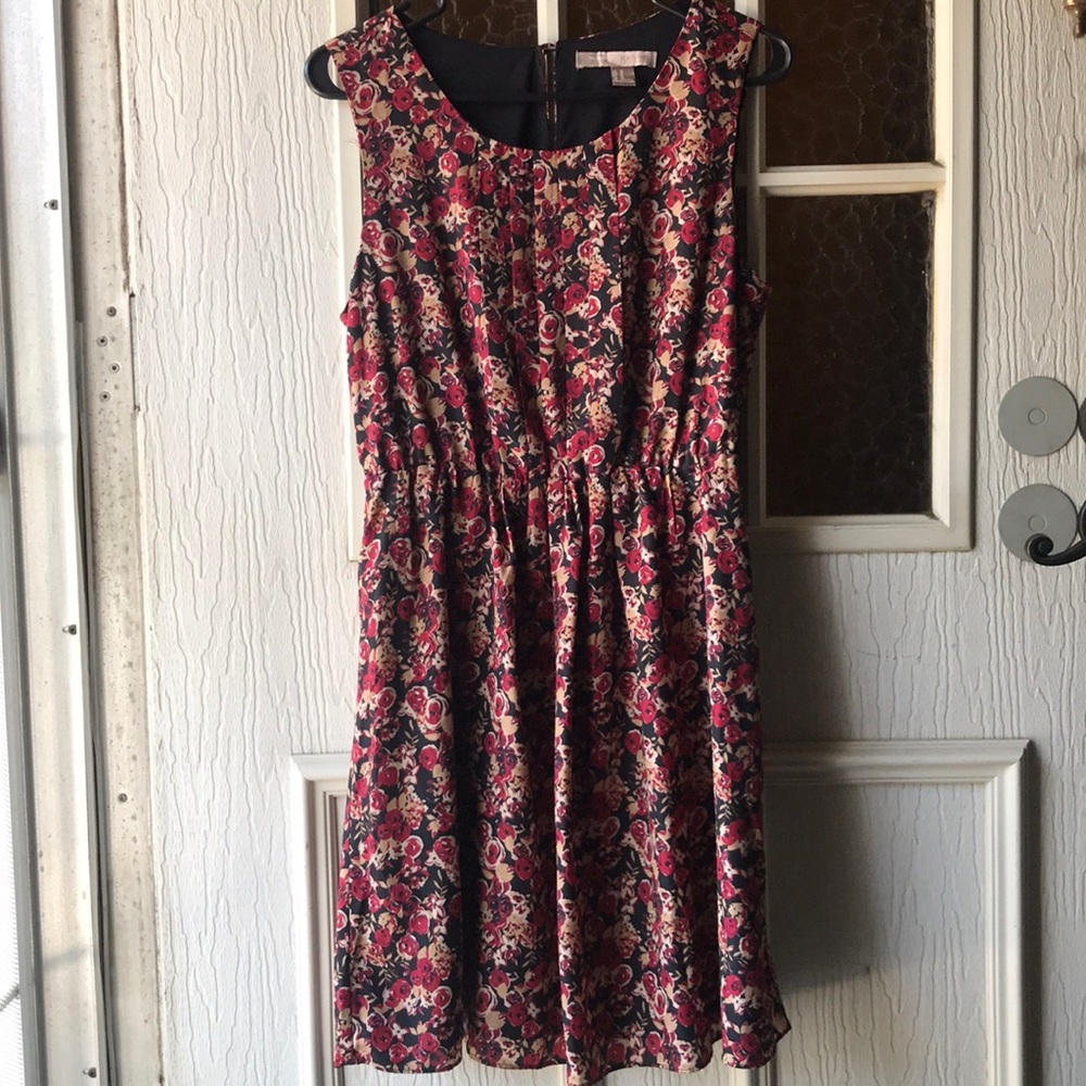 Burgundy Floral Dress